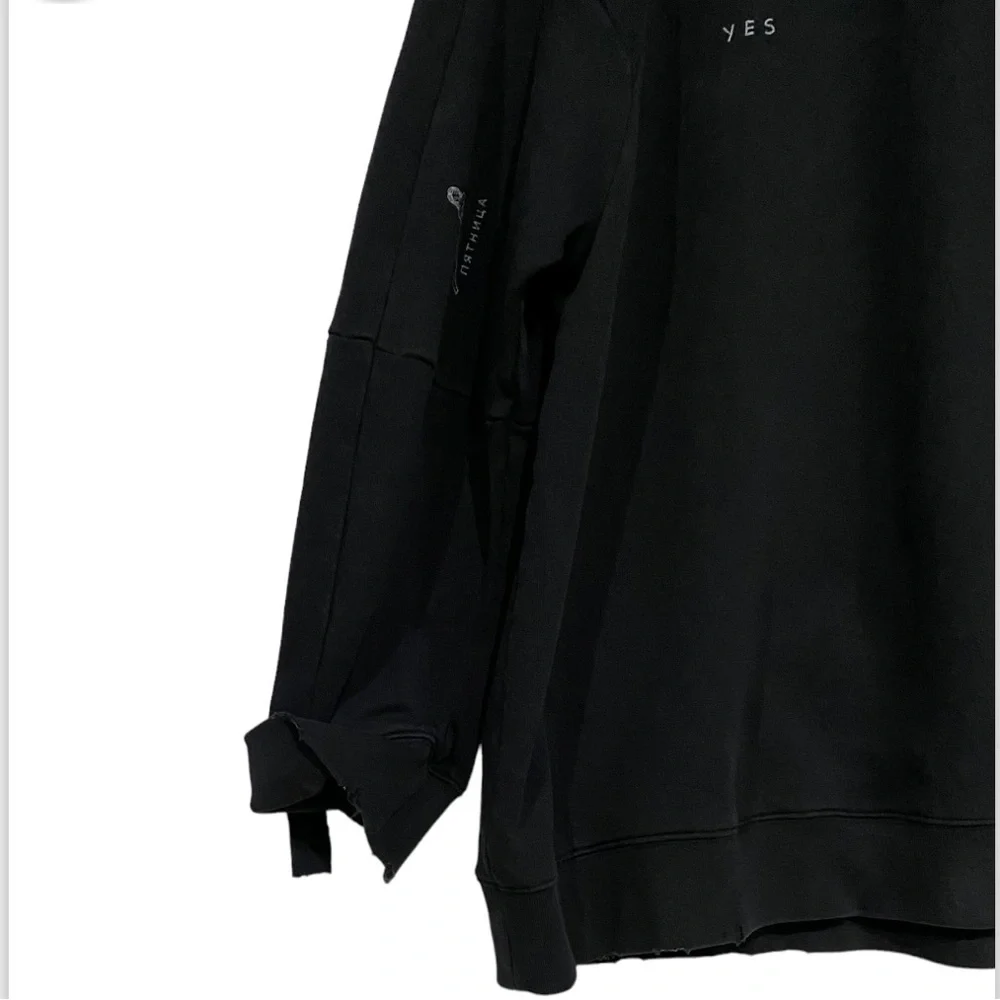 TTSWTRS  Logo Crew Neck Black Sweatshirt UNIFIT Distressed - Picture 8 of 11
